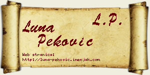 Luna Peković vizit kartica
